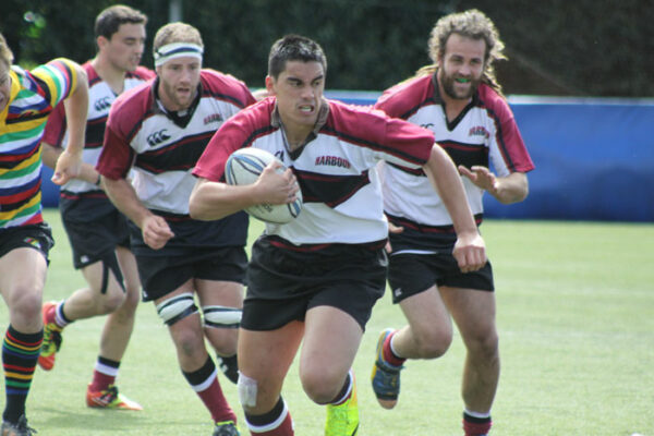 North Harbour on the attack during its 10-22 defeat to the Wellington Centurions