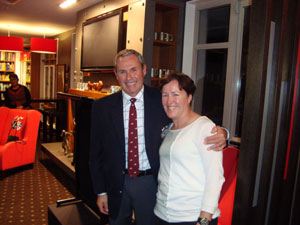 President Mike Mills welcomes Anna Richards to the Barbarians club