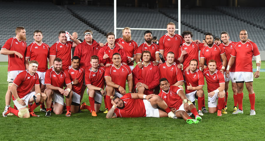 The jubilant NZ Barbarians teamThe jubilant NZ Barbarians team